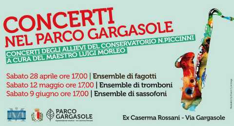 Bari, concerti nel parco Gargasole: sabato l'ensemble di sassofoni